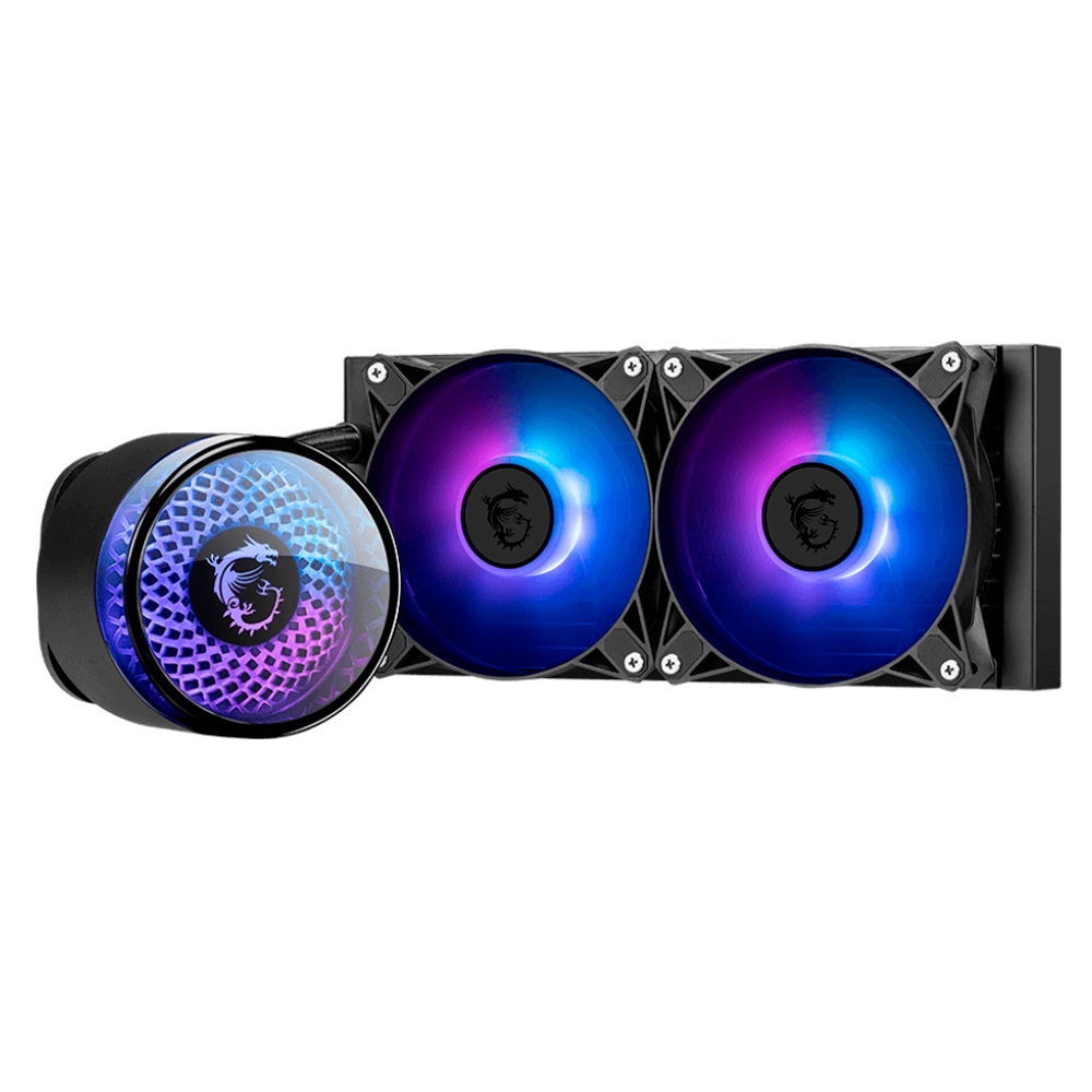 Enfriamiento Líquido MSI MAG CORELIQUID A12 240, 2x120mm, 500-2200RPM, Negro.