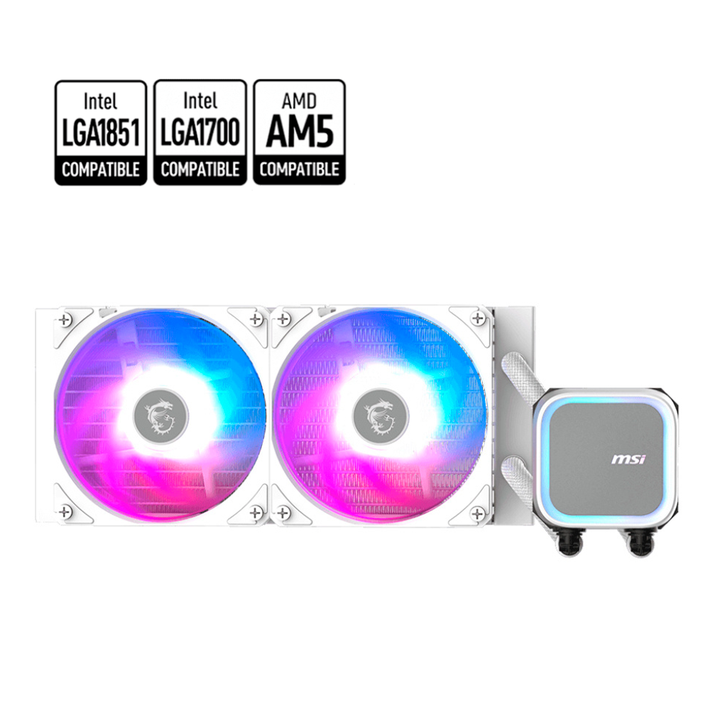 Enfriamiento Liquido Msi Mag Coreliquid A13 | Argb | 2x120mm | Blanco