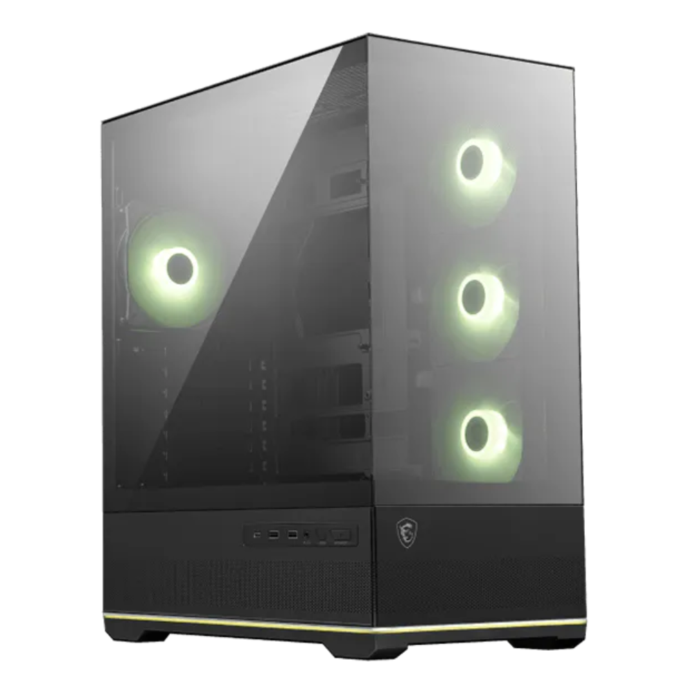 Gabinete MSI Mag Pano 110R Pz, Media Torre Atx/microatx, RGB, Incluye 4 ventiladores.