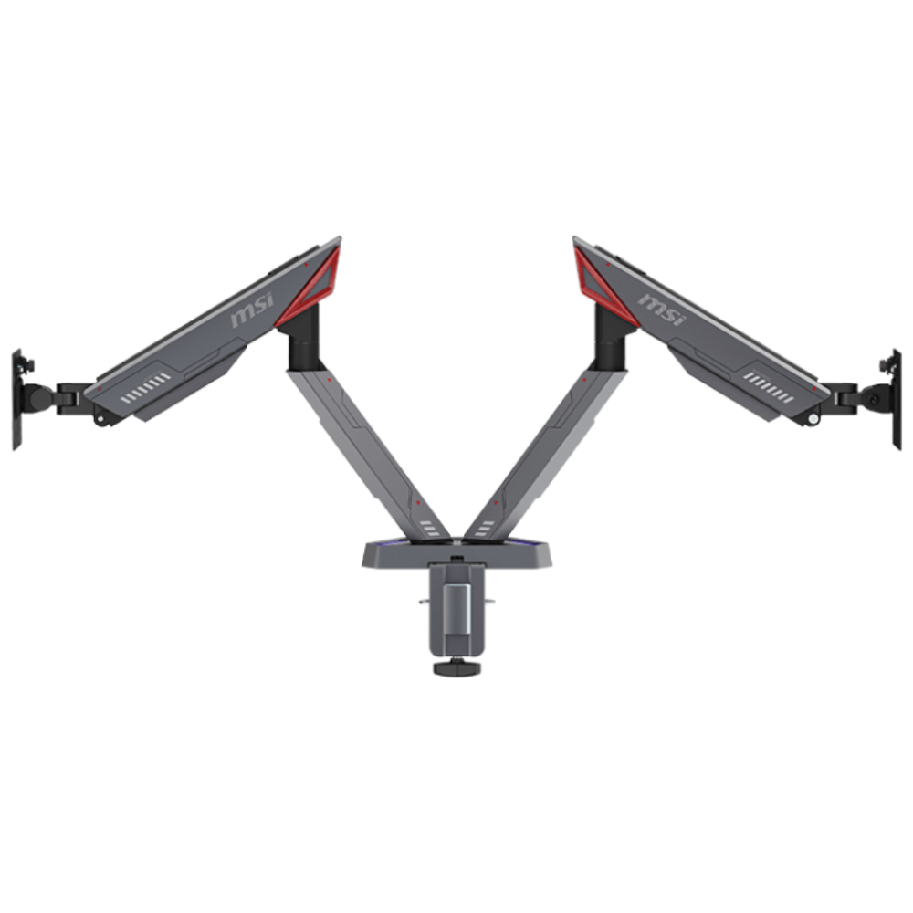 Soporte para Monitor MSI 17"-38" Doble RGB | Negro Mate/ Gris