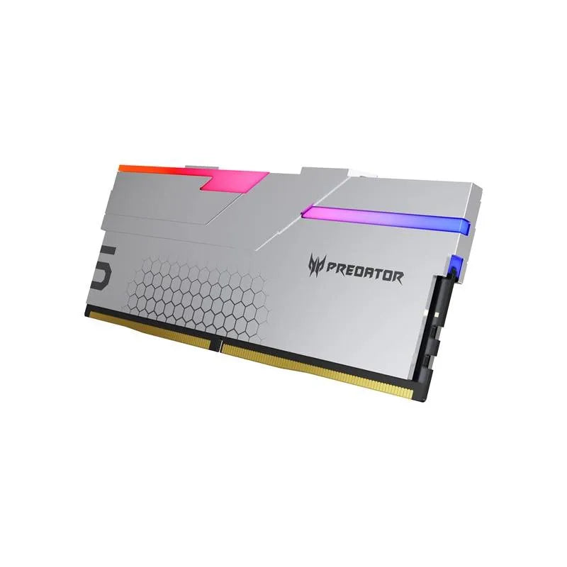 Kit Memoria RAM Predator Hermes DDR5-7200MHz-32GB-2x16GB Plata
