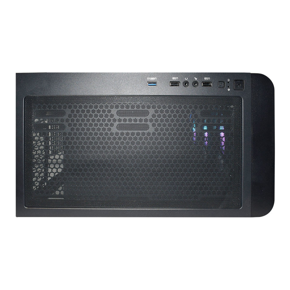 Gabinete Naceb Zed, ATX, Incluye 3 ventiladores RGB, Negro