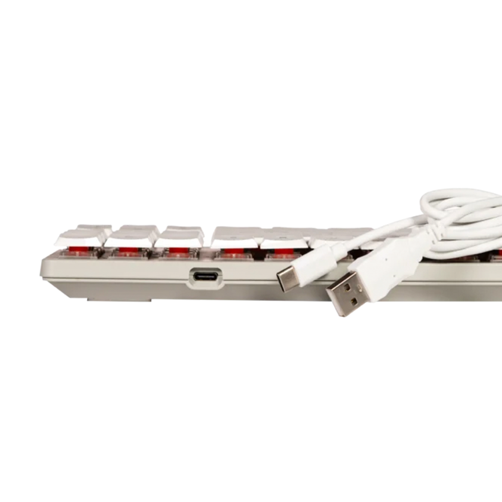 Teclado Gamer Naceb NA-0971 LED RGB TKL, Teclado Mecánico, Alámbrico, Blanco, Español
