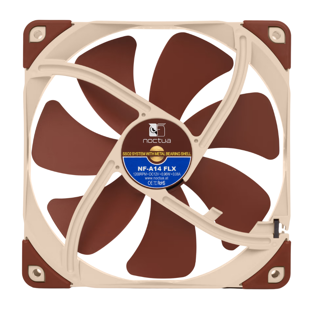 Ventilador Noctua NF-A14 FLX | 140x140x25 mm (square) | 3 pines