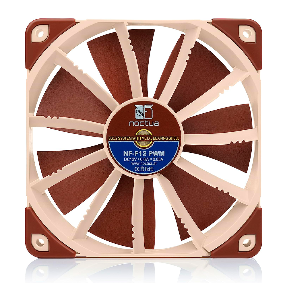 Ventilador Noctua NF-F12 PWM, 120mm, Marron