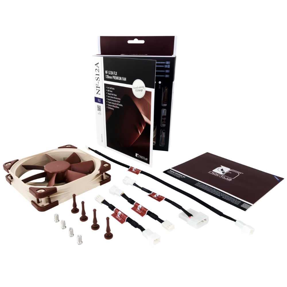 Ventilador Noctua NF-S12 A FLX | 120x120x25mm (square)| 3-pin