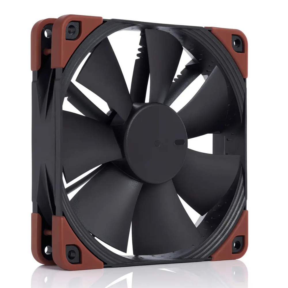 Ventilador Noctua NF-F12 IndustrialPPC, 120mm, 3000RPM, Negro/Café