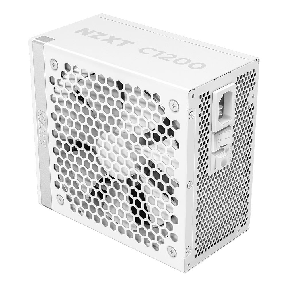 Fuente De Poder Nzxt 1200W, 80 Plus Gold, C1200, Full Modular, Blanco.