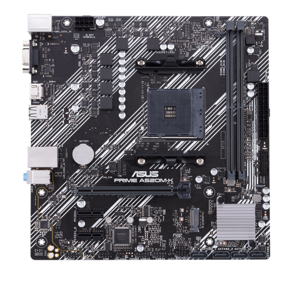 Tarjeta Madre ASUS Prime A520M-K/CSM Socket AM4 | DDR4, PCIe 3.0 | Micro ATX