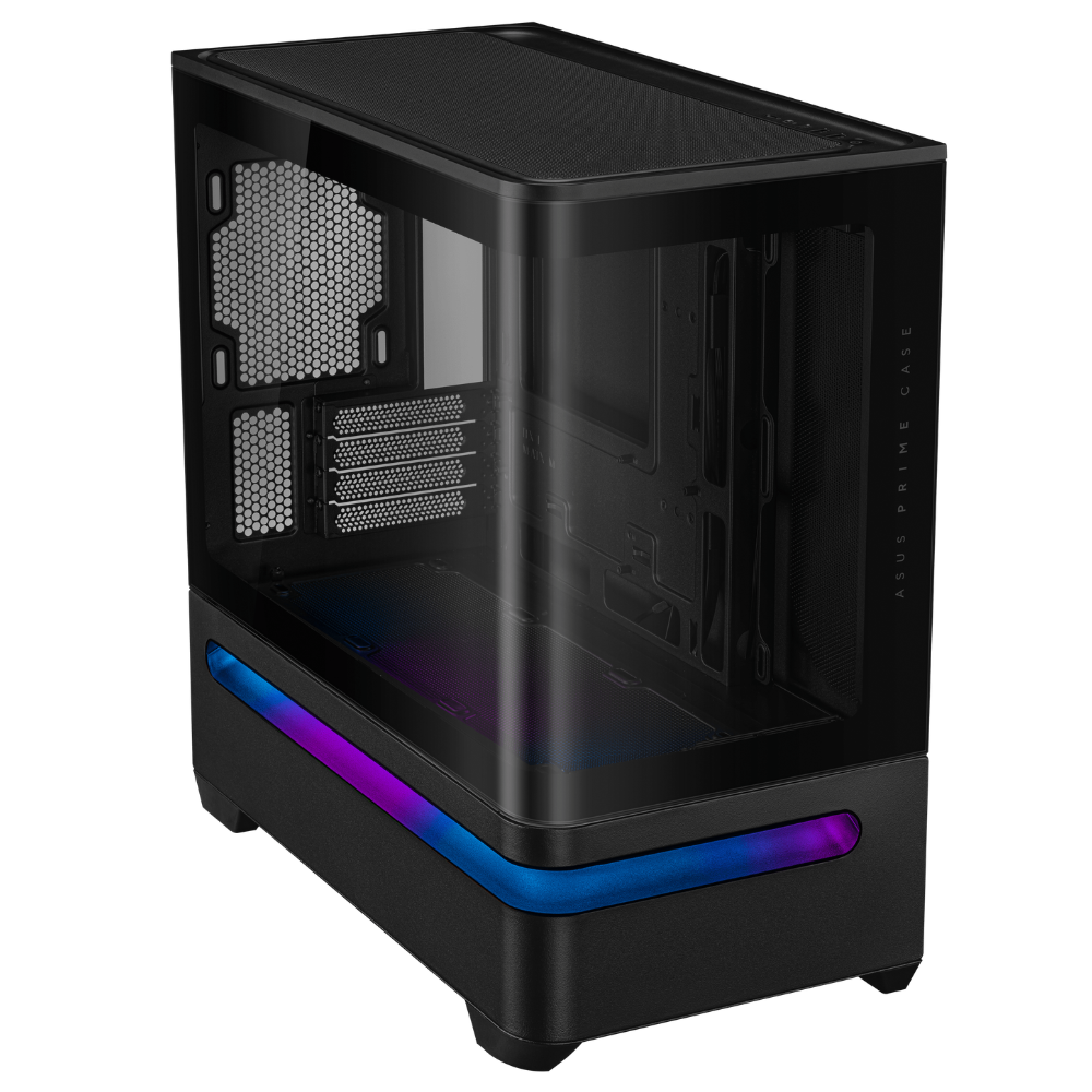 Gabinete Asus Prime Ap202 Tg Arg Black, Media Torre, Vidrio Templado Curvo, Negro