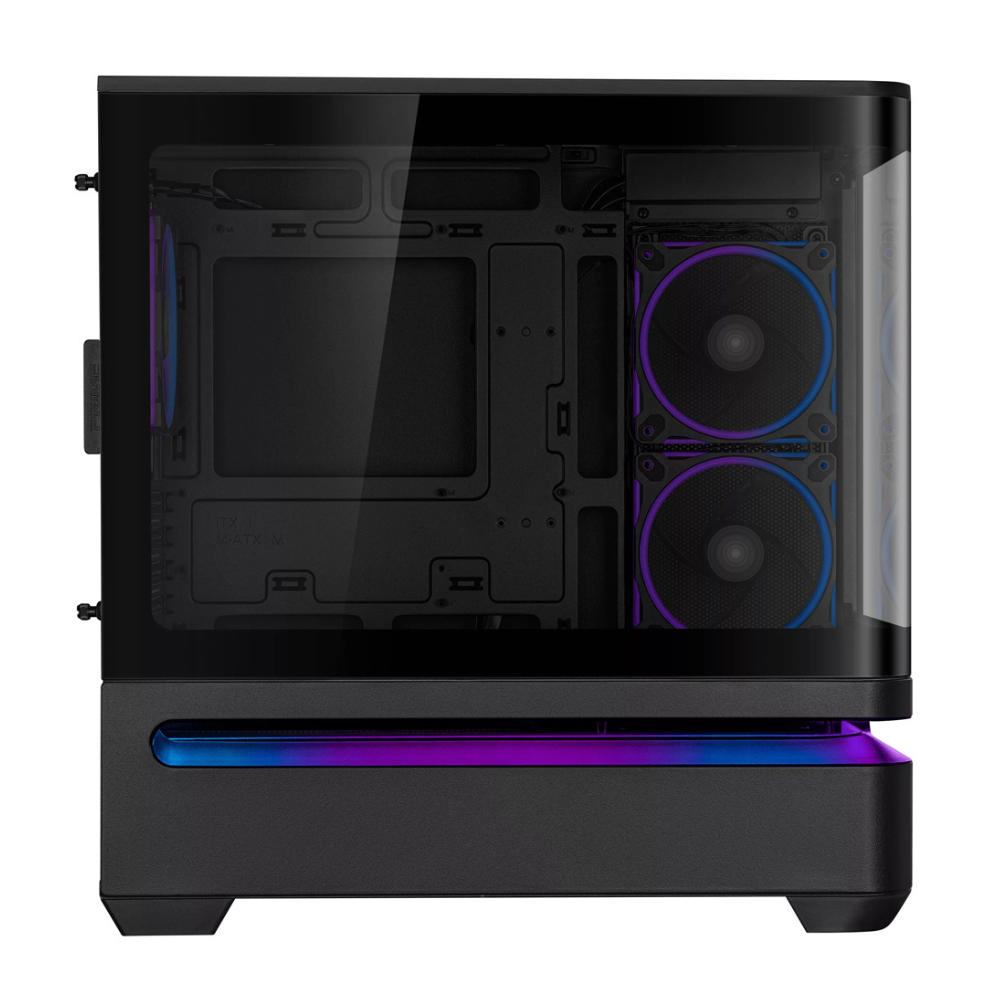 Gabinete Asus Prime Ap202 Tg Arg Black, Media Torre, Vidrio Templado Curvo, Negro
