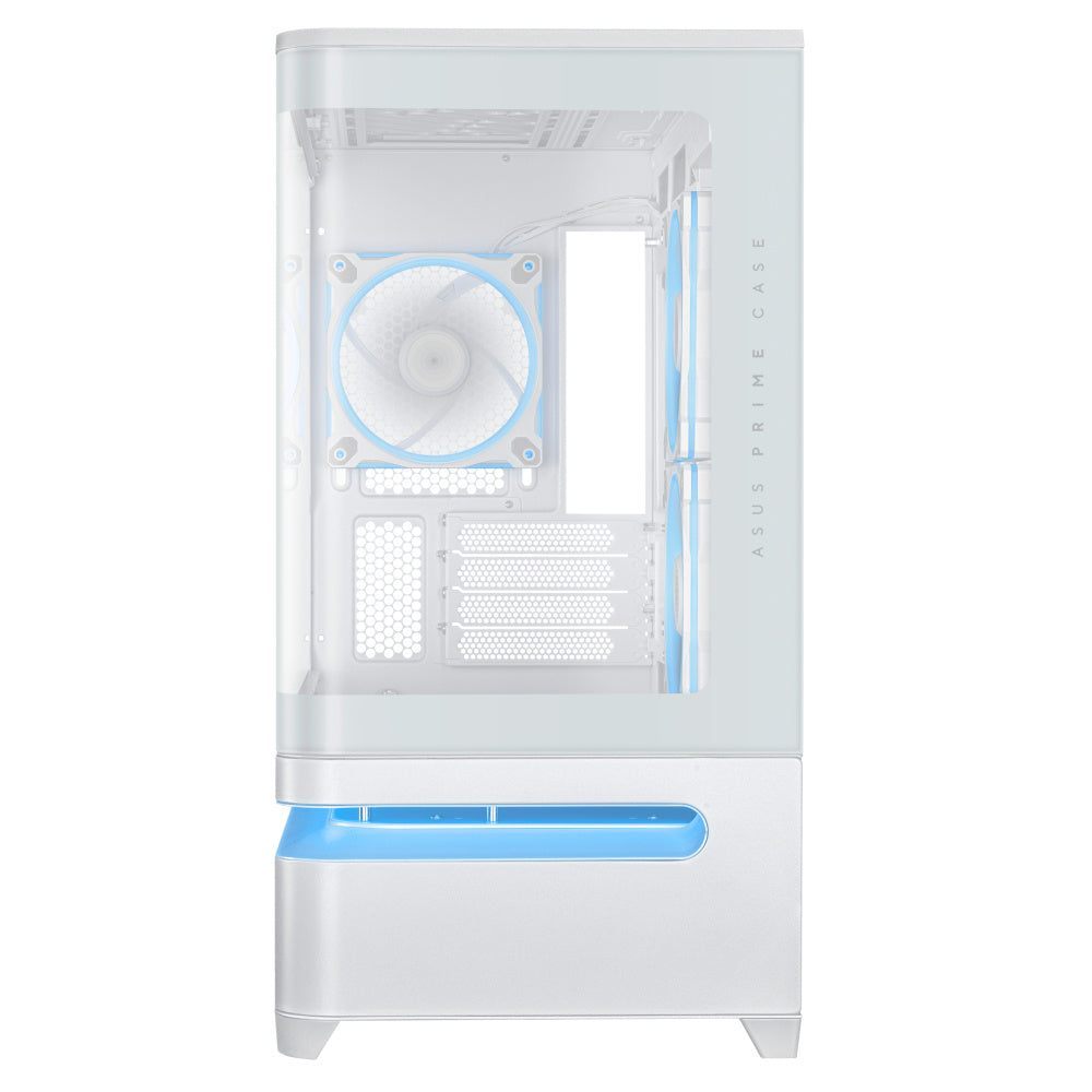 Gabinete ASUS PRIME AP202, Midi-Tower, Micro-ATX/Mini-ITX, Incluye 3 Ventiladores, Blanco