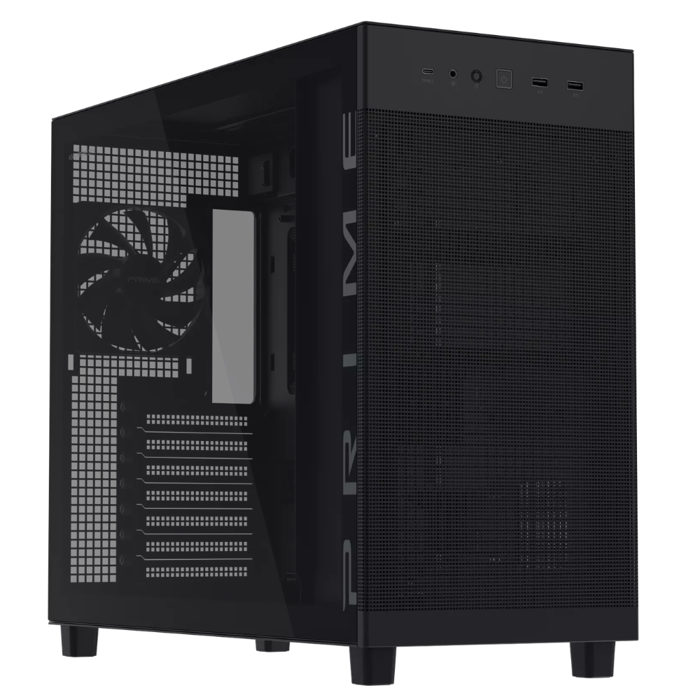 Gabinete ASUS Prime AP303 Mesh Black, Media Torre, Malla, Negro