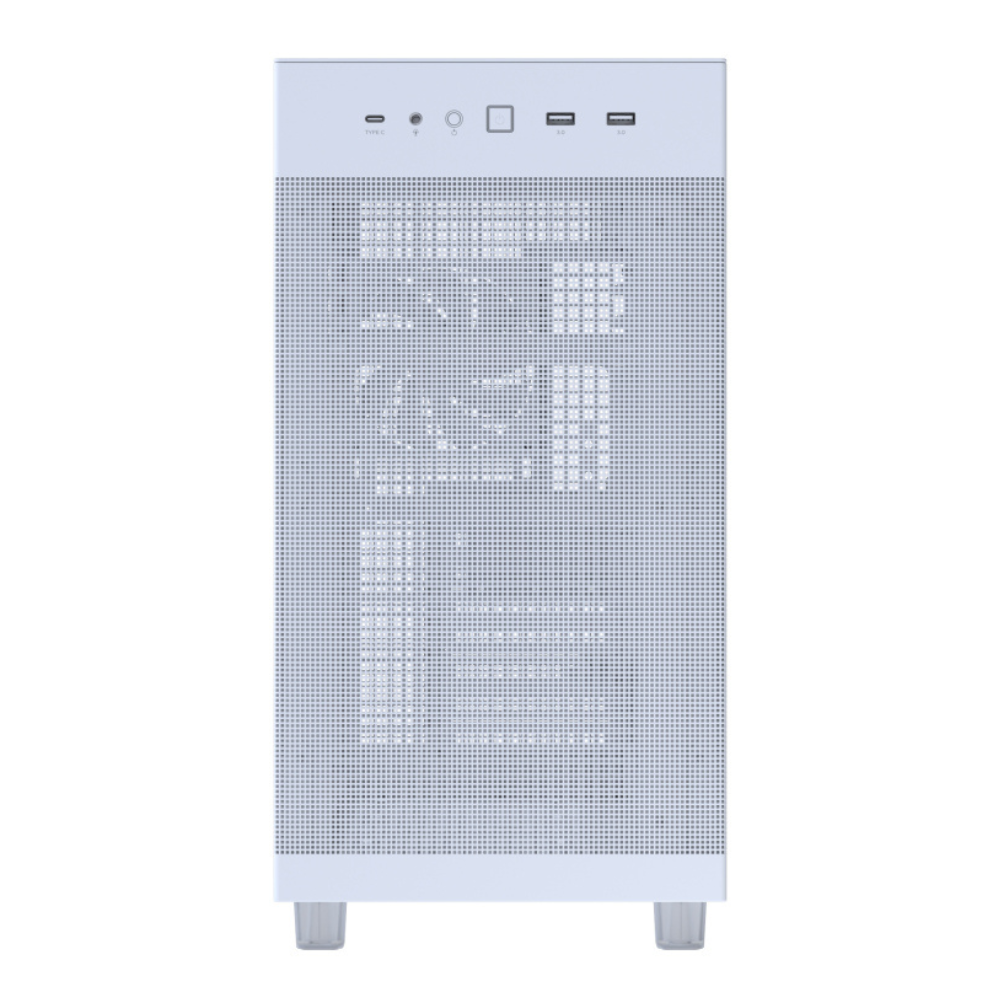 Gabinete Asus Prime Ap303 Mesh White, Media Torre, Malla, Incluye 1 ventilador, Blanco.