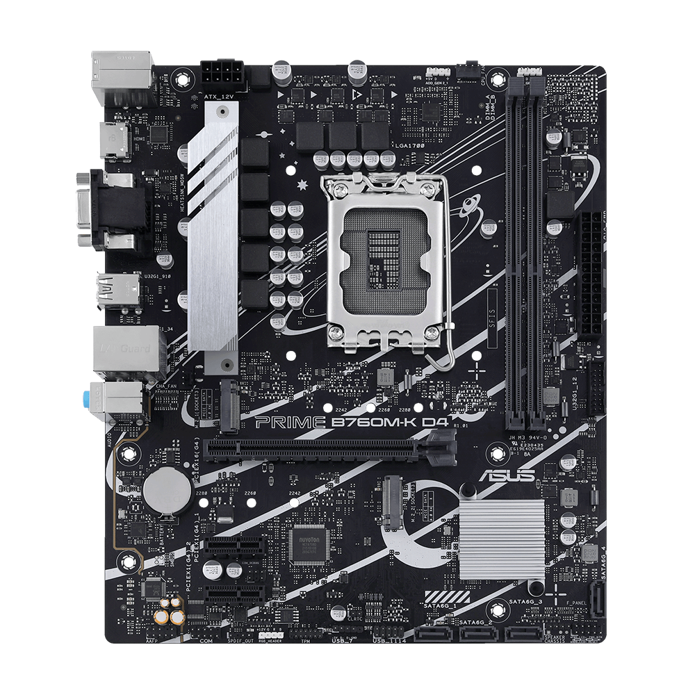 Motherboard Asus Prime B760M-K D4, Socket 1700, MATX.