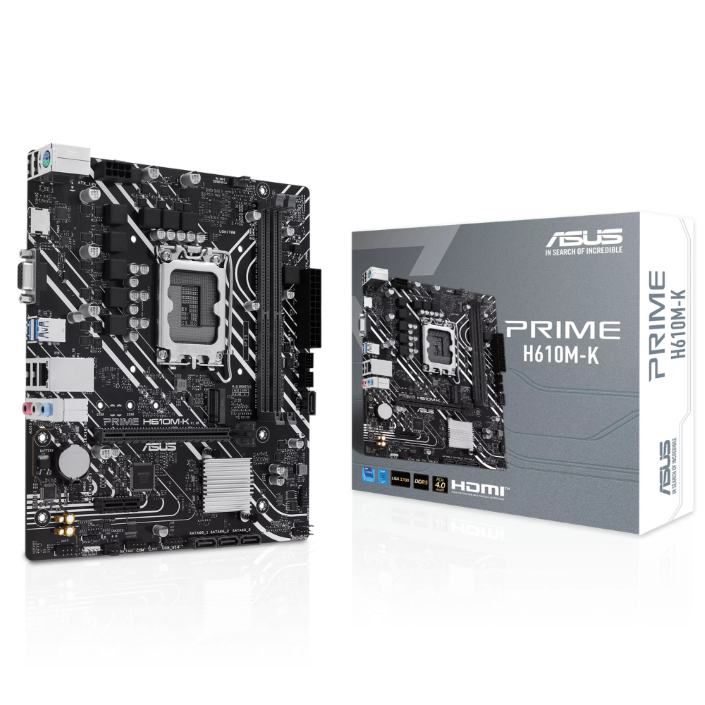 Tarjeta Madre ASUS PRIME H610M-K, Socket 1700, 2x DDR5, HDMI