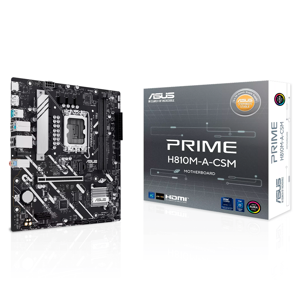 Tarjeta Madre Asus Prime H810M A CSM, Socket 1851, HDMI, Micro ATX.