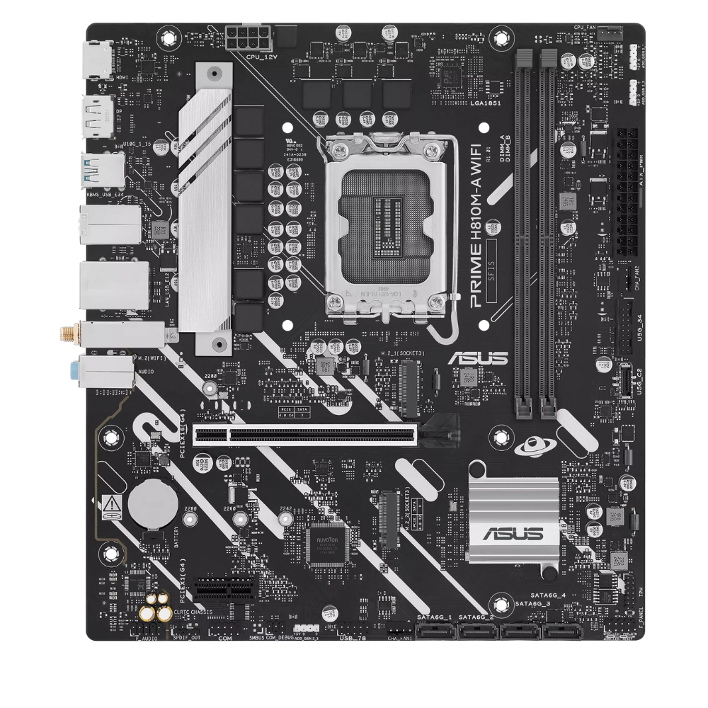 Tarjeta Madre ASUS Prime H810M-A WIFI | Socket 1851, DDR5 | Micro ATX