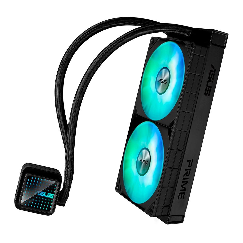 Enfriamiento Liquido Asus Prime LC 240, 2x120mm, RGB, Negro