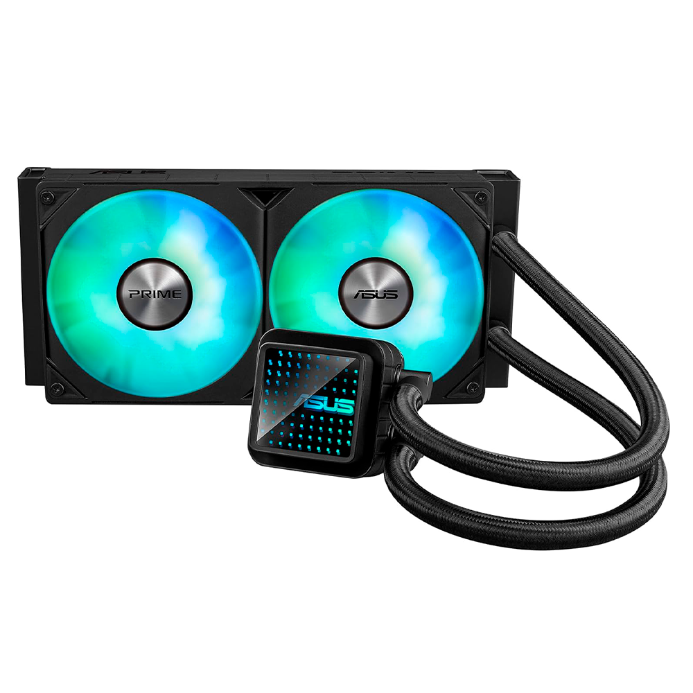 Enfriamiento Liquido Asus Prime LC 240, 2x120mm, RGB, Negro