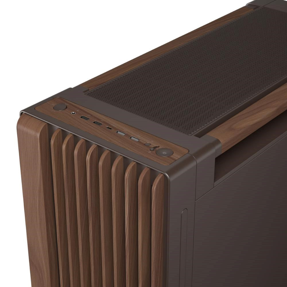 Gabinete Asus Proart PA602 Walnut Wood Tg Pwm Retro Brown
