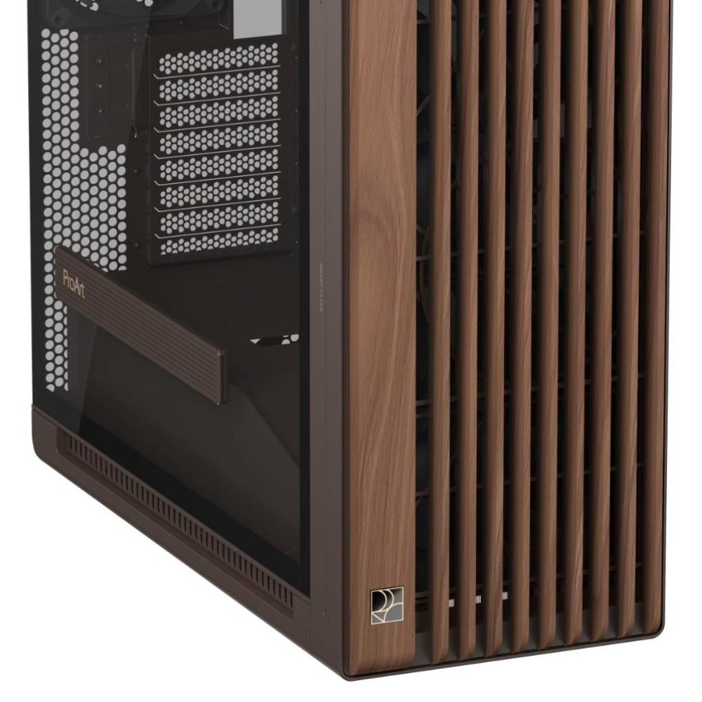Gabinete Asus Proart PA602 Walnut Wood Tg Pwm Retro Brown