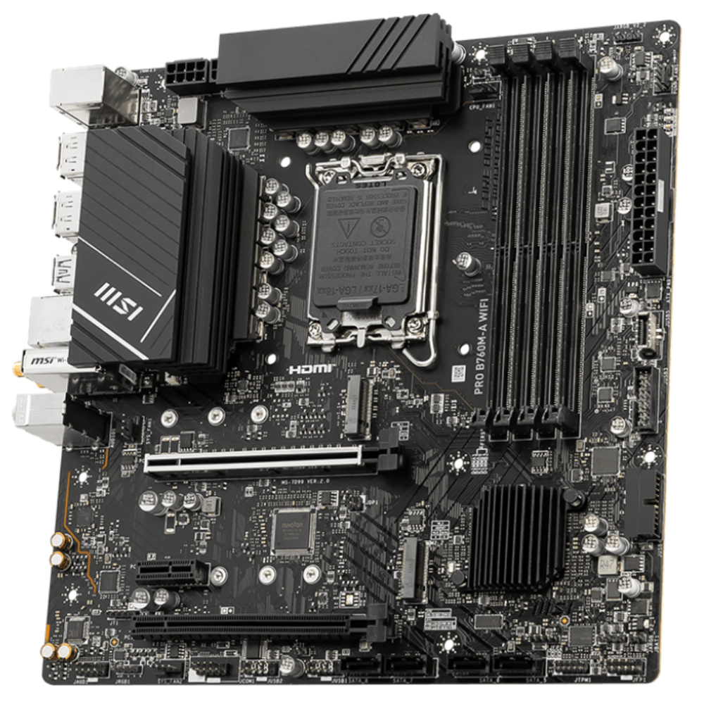 Tarjeta Madre MSI Pro B760M A Wifi | Lga 1700 | DDR5