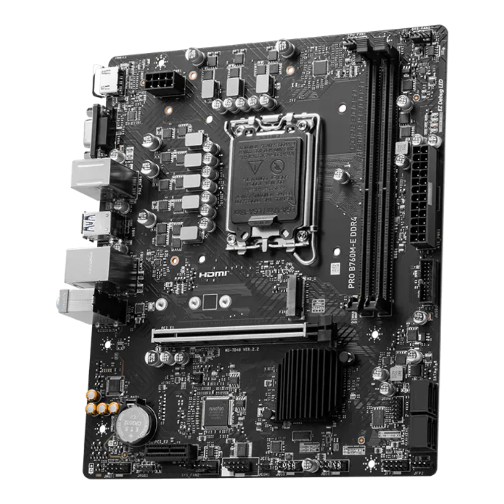 Tarjeta Madre MSI PRO B760M-E, DDR4, Micro-ATX, LGA 1700, 128GB.