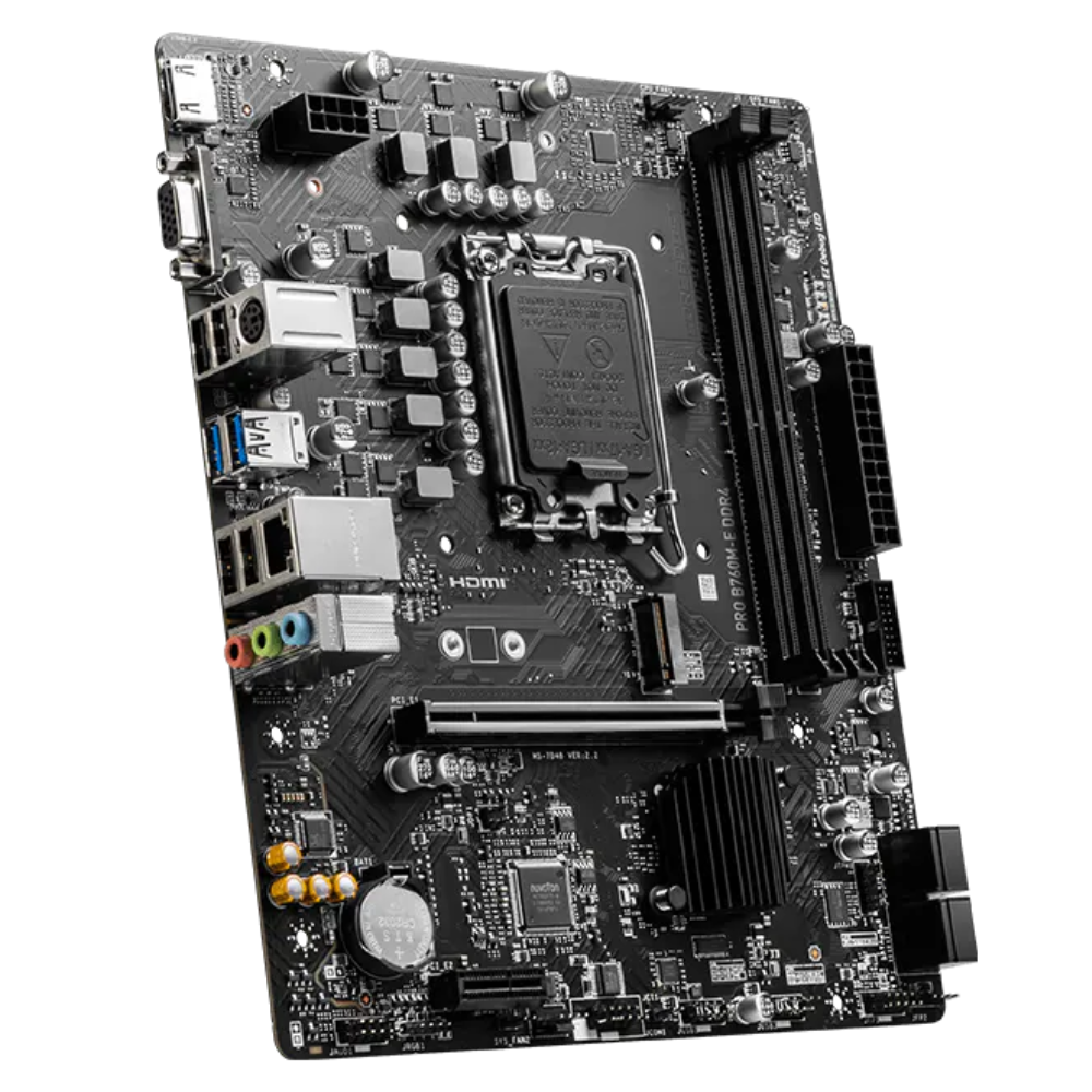 Tarjeta Madre MSI PRO B760M-E, DDR4, Micro-ATX, LGA 1700, 128GB.