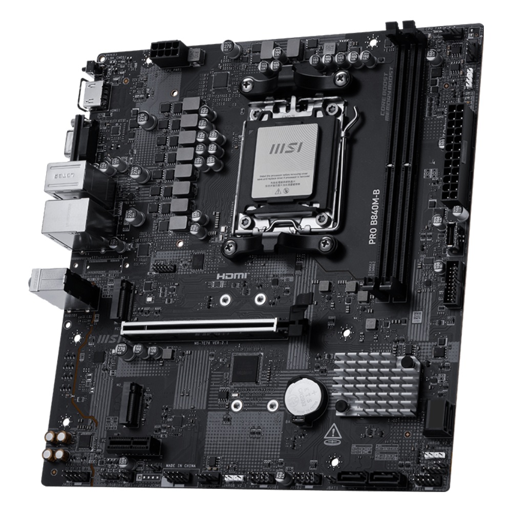 Tarjeta Madre MSI PRO B840M-B | Socket AM5, 128GB DDR5
