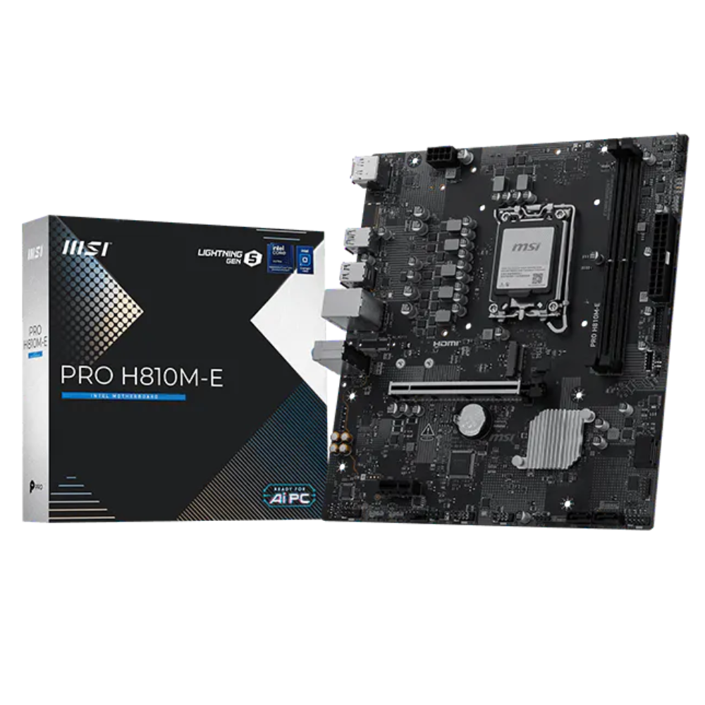 Motherboard MSI Pro H810M-E, Socket 1851, Micro ATX.