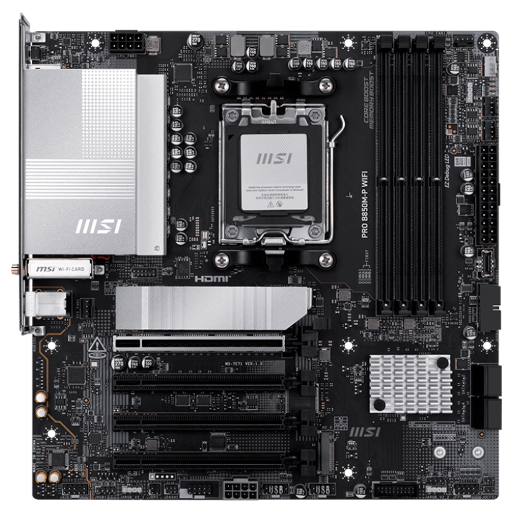 Tarjeta Madre MSI PRO B850M-P WIFI | Socket AM5 | Micro ATX