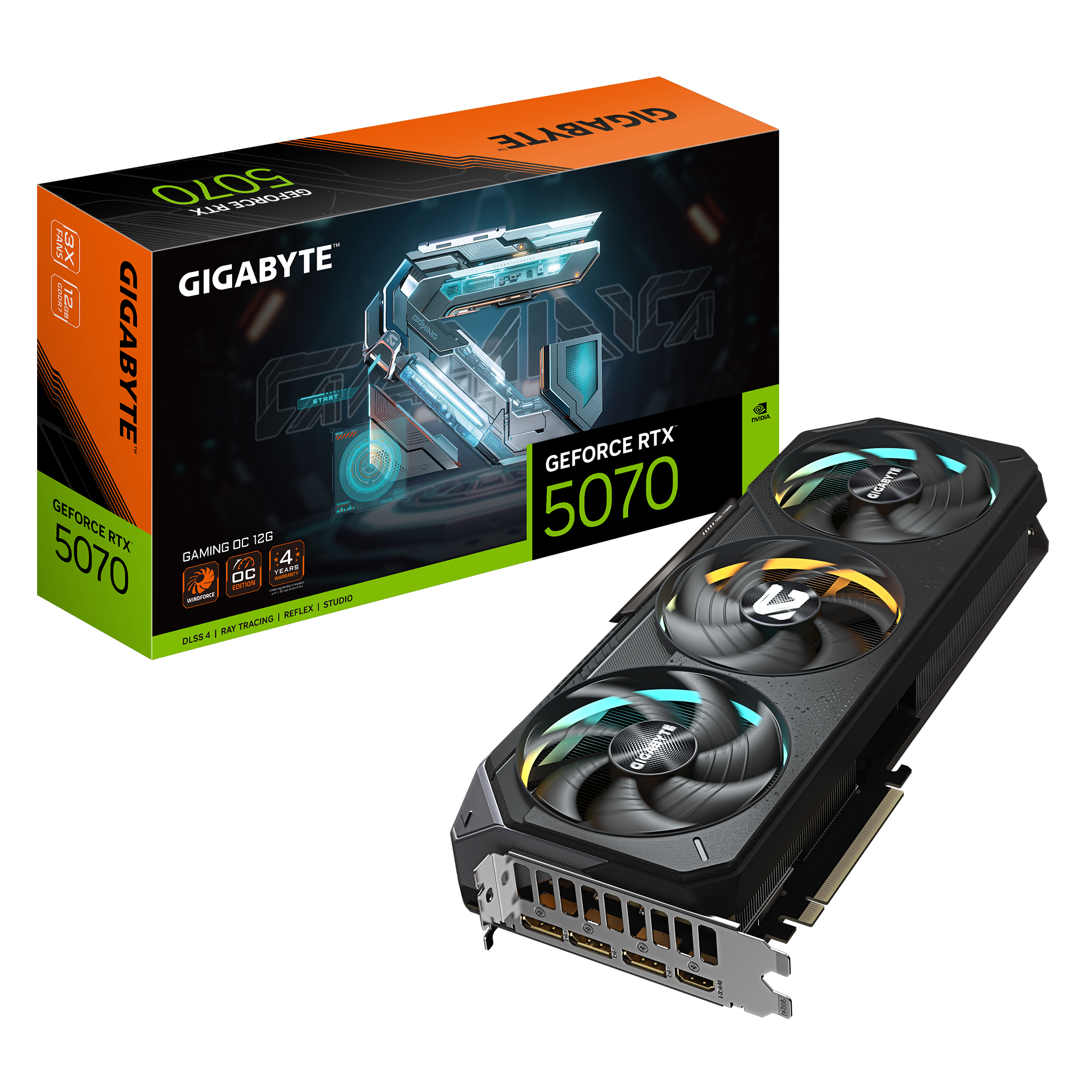 Tarjeta de Video GIGABYTE NVIDIA GeForce RTX 5070 GAMING OC Edition 12GB