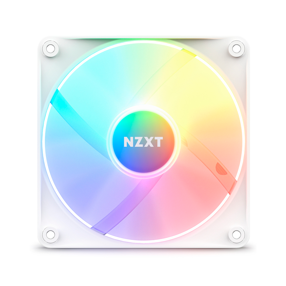Ventilador NZXT F120 RGB Duo, 120mm, Hasta 1800RPM, Blanco.