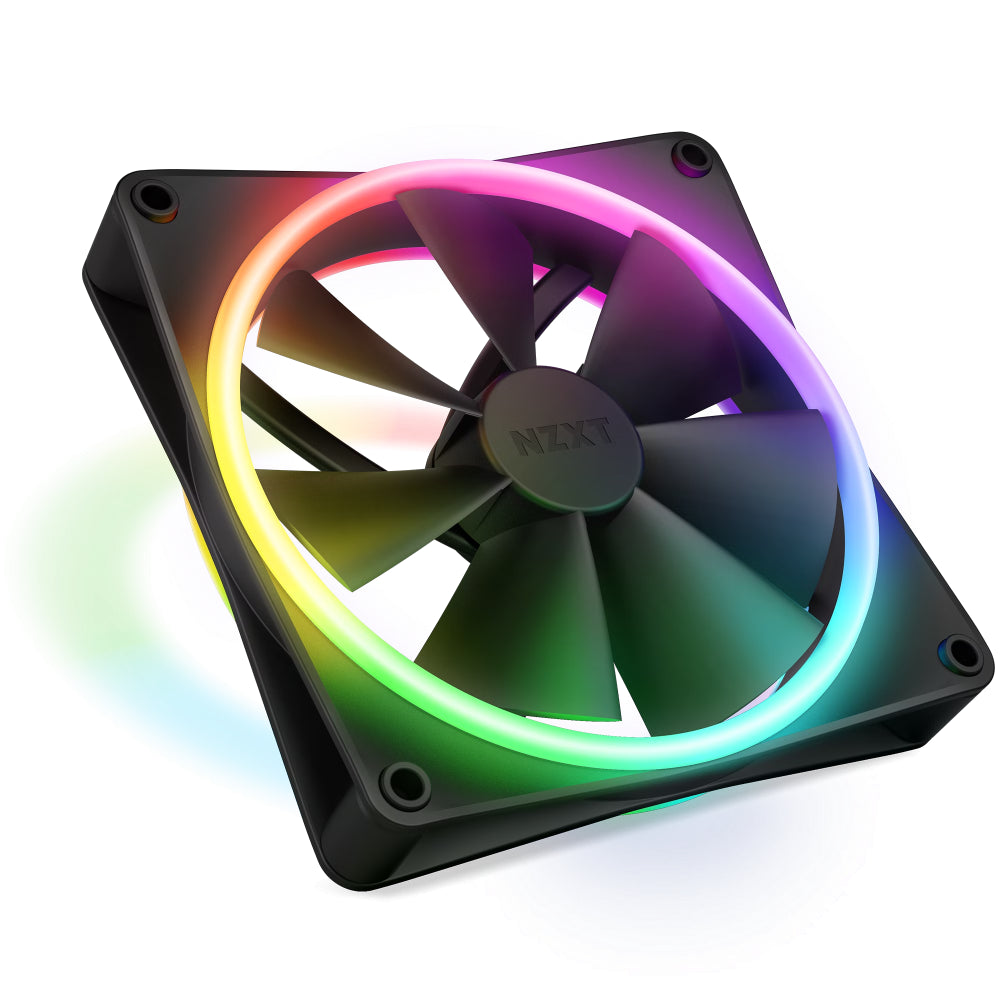Ventilador NZXT F140 RGB Duo, 140mm, 1800RPM, Negro.