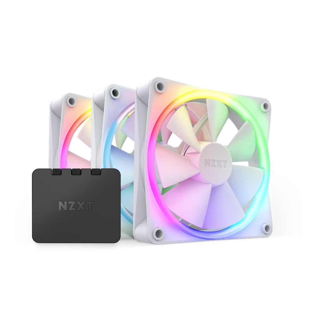 Kit de Ventiladores NZXT F120 RGB, 3x120mm, 1800RPM, Blanco