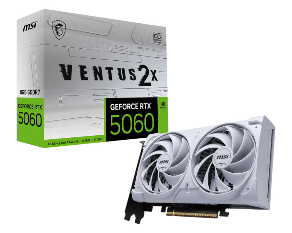 Tarjeta De Video MSI NVIDIA GeForce RTX 5060 Ti 8G Ventus 2X OC White Plus, 8GB, GDDR7