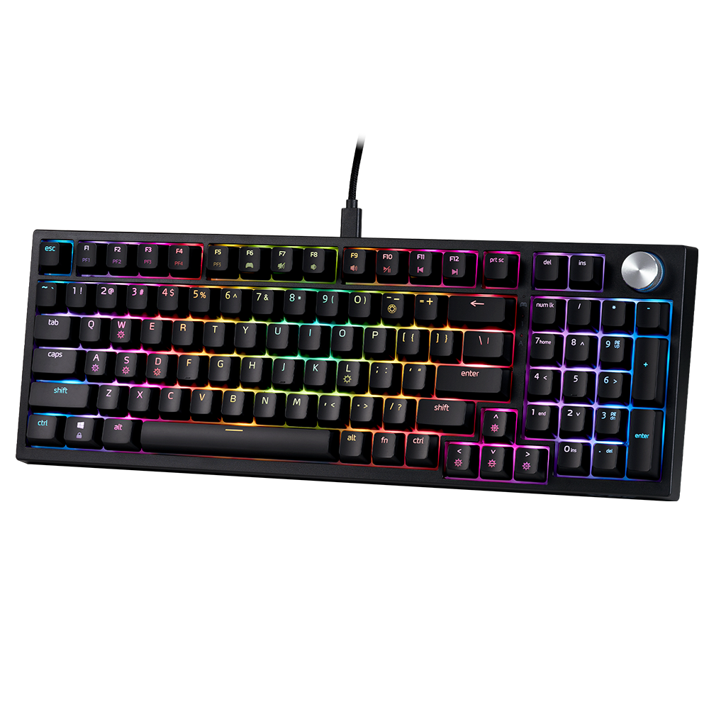 Teclado XPG Sorcerer, Mecánico Alambrico, Negro