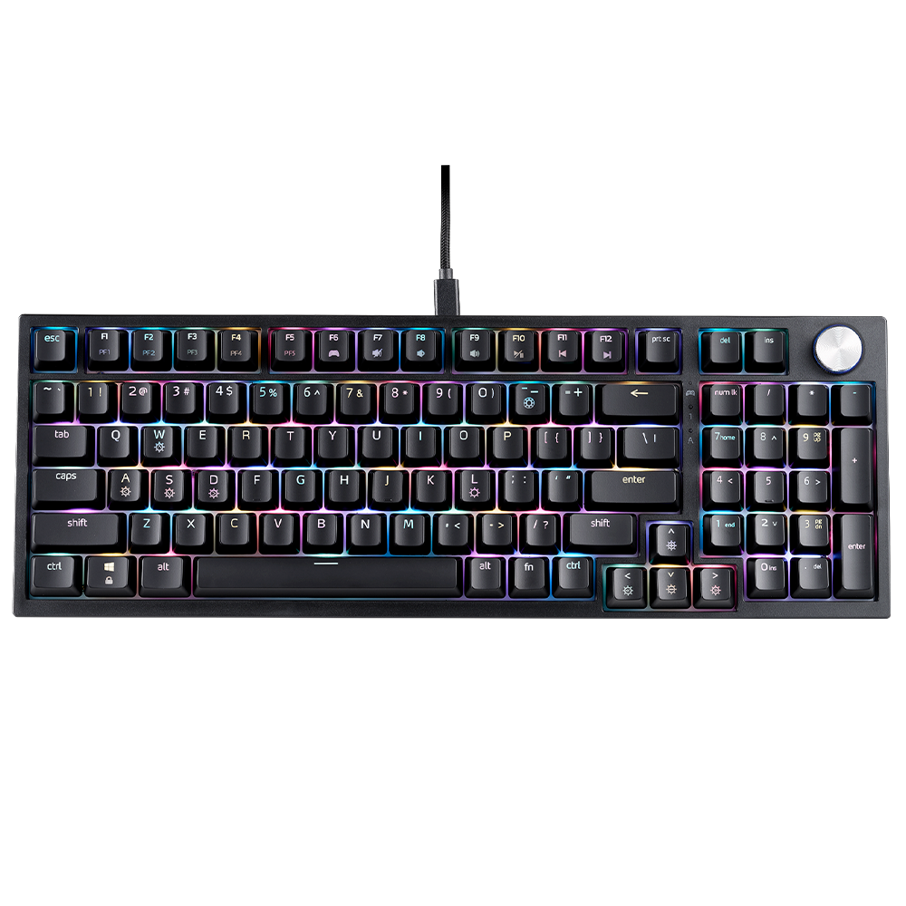 Teclado XPG Sorcerer, Mecánico Alambrico, Negro