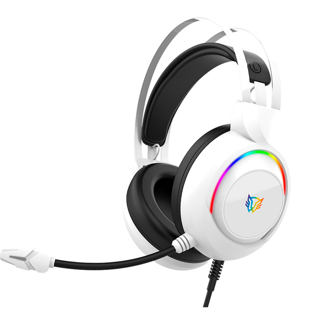Aud?fonos Gamer Balam Rush Hesix II HS688 Al?mbrico- 3.5mm- Blanco