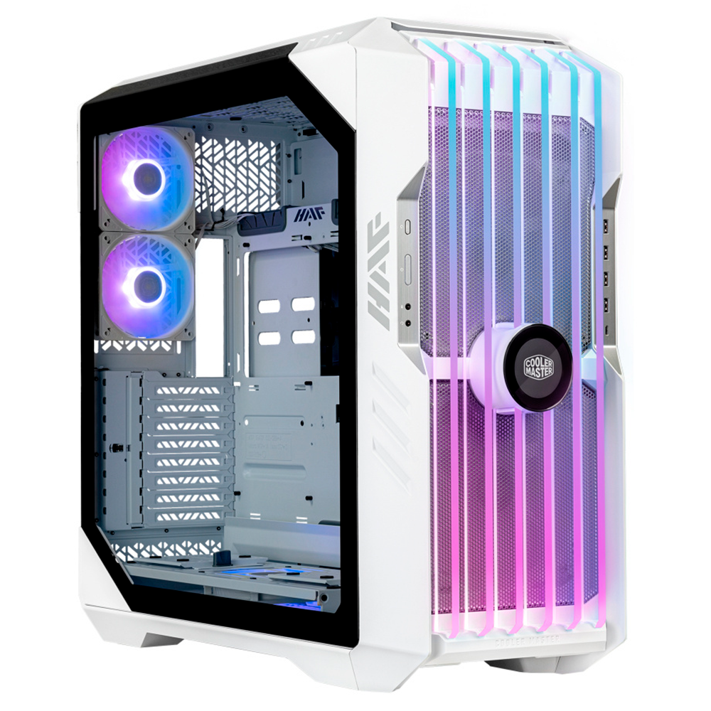 Gabinete Cooler Master HAF 700 EVO Display ARGB- E-ATX- Incluye 5 Ventiladores- Blanco