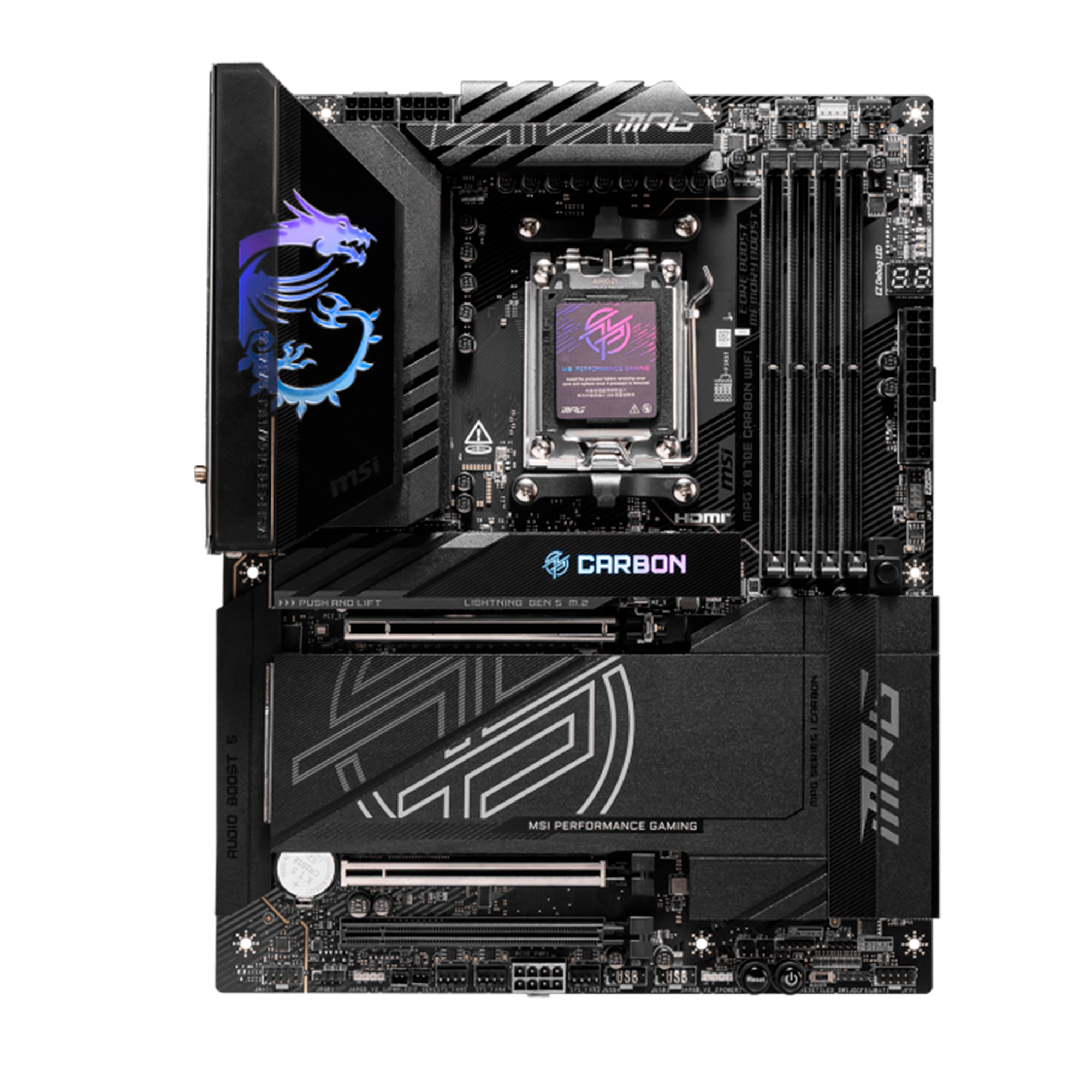 Tarjeta Madre MSI MPG X870E CARBON WIF- S-AM5- ATX- Compatible con DDR5