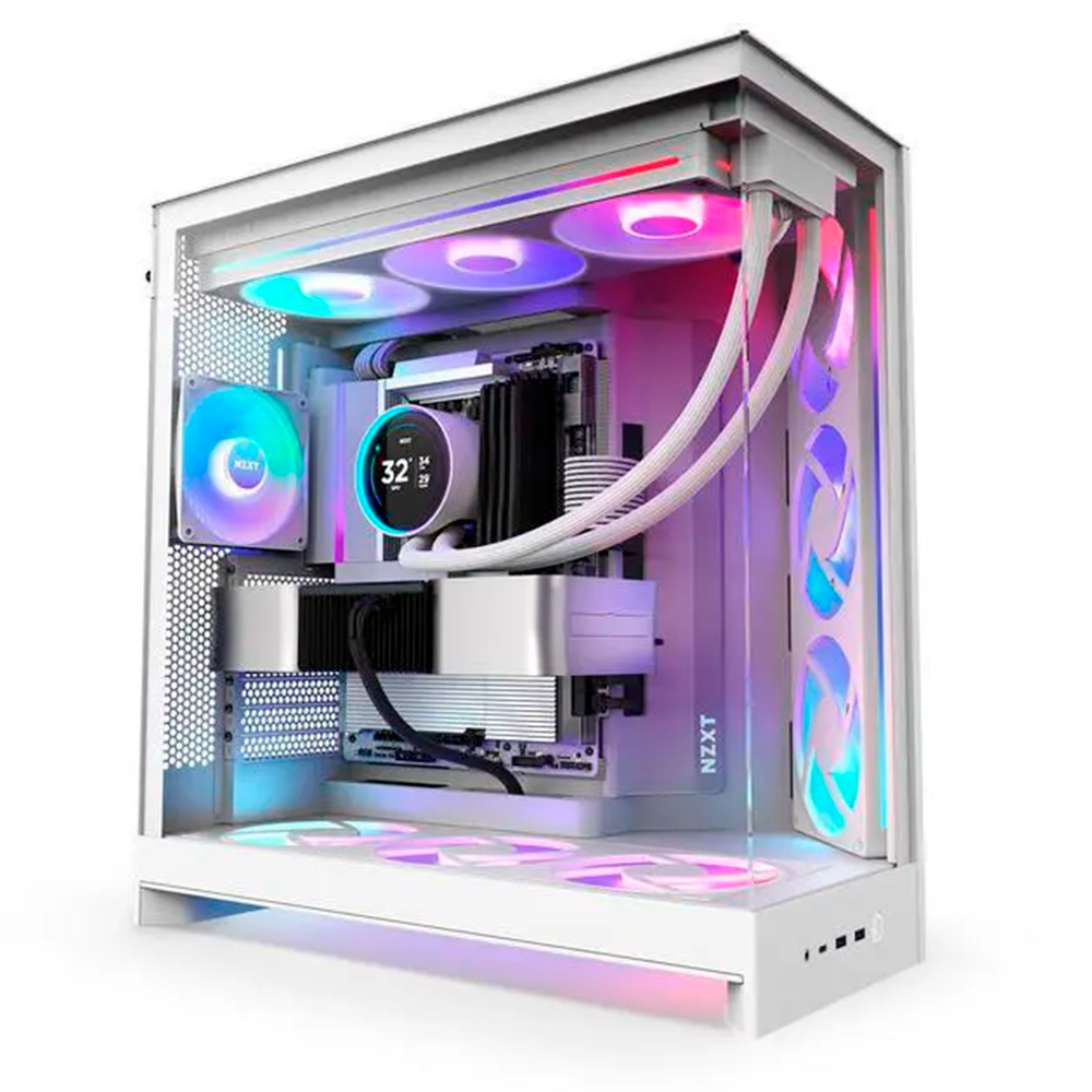 Gabinete NZXT H9 Flow - E-ATX - Blanco