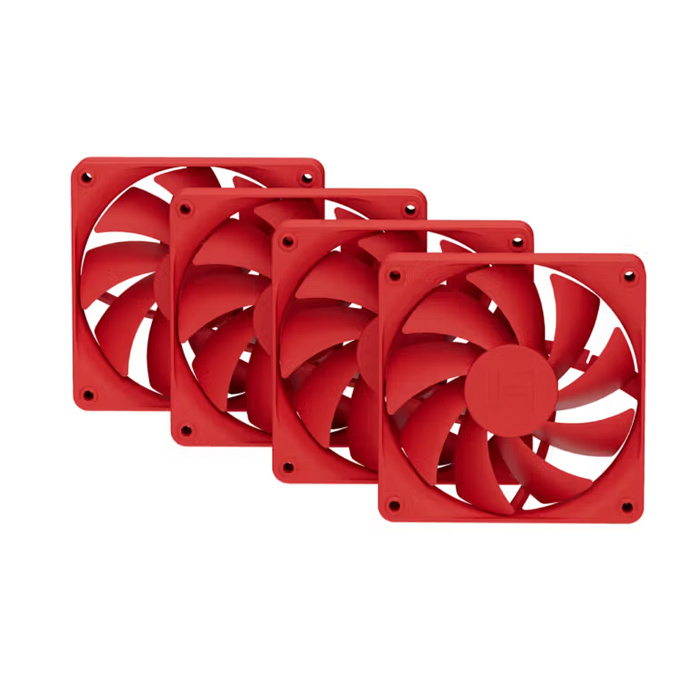 Kit de Ventiladores Hyte FA12 | 120mm | Wild Cherry/Rojo