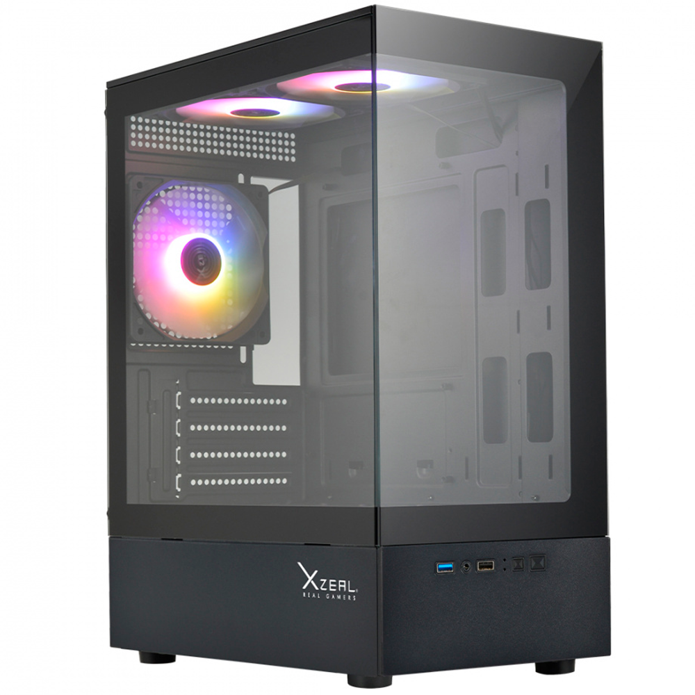 Gabinete XZEAL X-Zynergy- Micro ATX- Negro