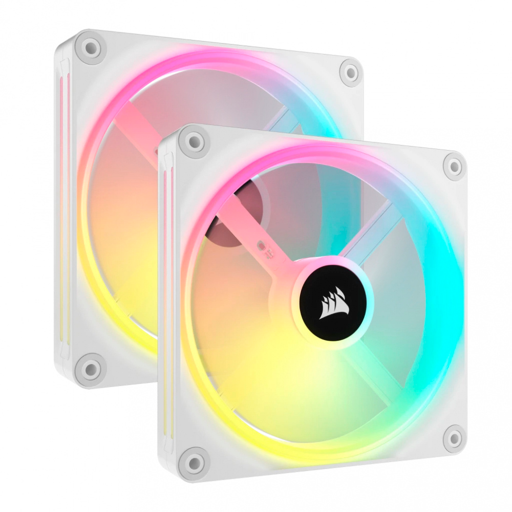 Kit de Ventiladores Corsair iCUE LINK QX140 RGB 2x140mm - Blanco