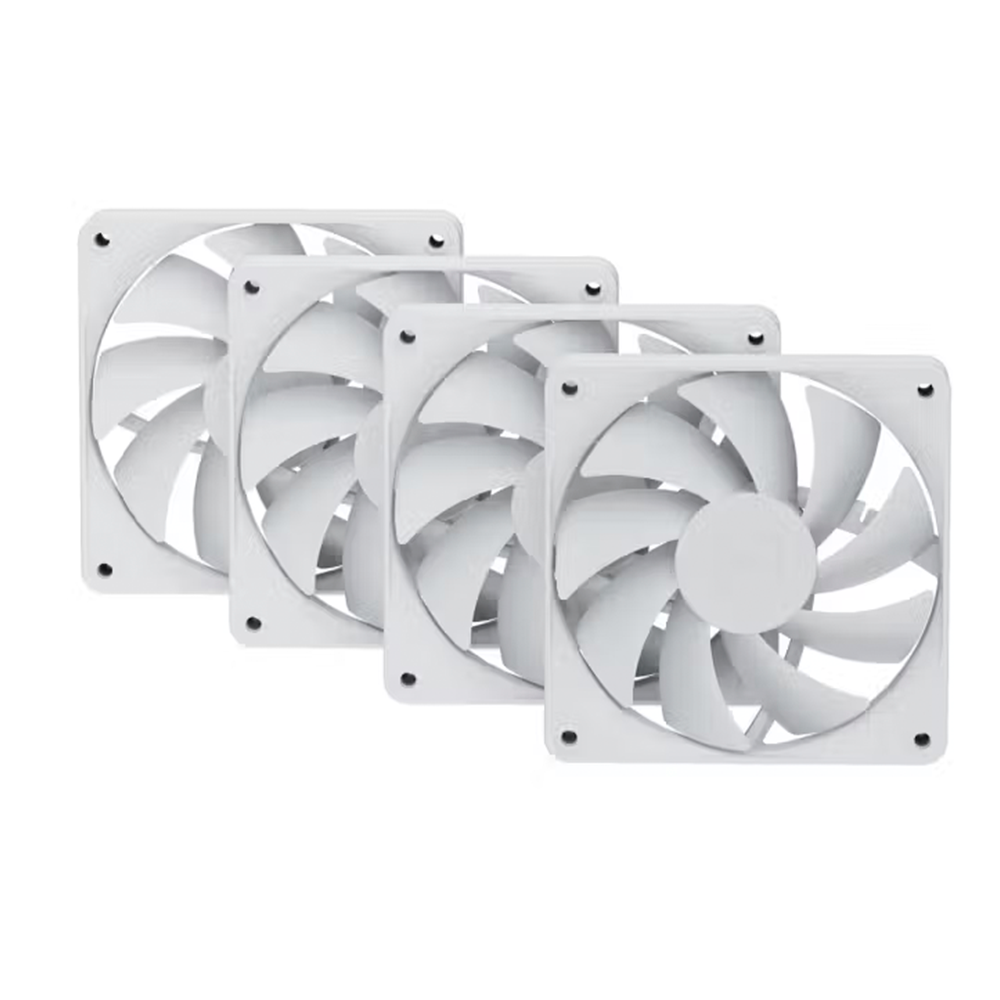 Kit de Ventiladores HYTE FA12 120mm PWM | Fan 4 Pack | Snow Blanco