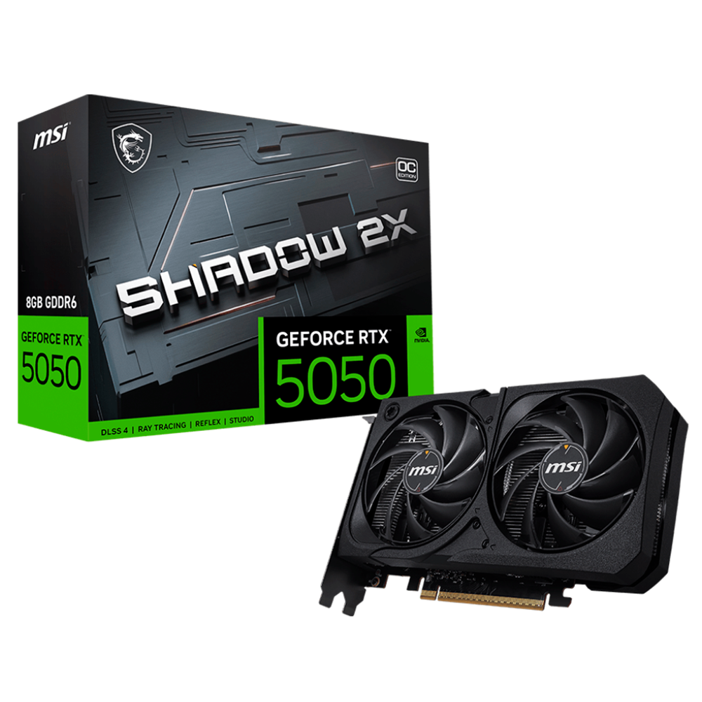 Tarjeta de Video MSI GeForce RTX 5050 8G SHADOW 2X OC