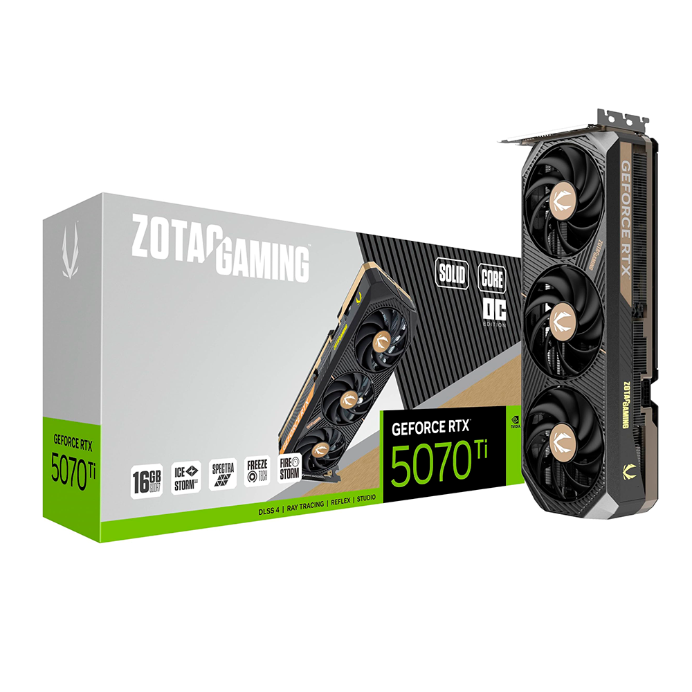 Tarjeta de Video Zotac NVIDIA GeForce RTX 5070 Ti SOLID CORE OC 16GB
