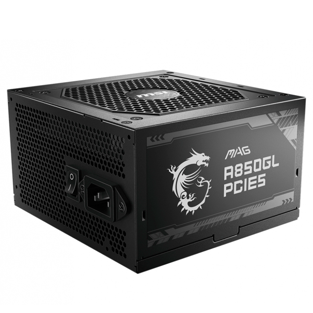 Fuente de Poder MSI MAG A850GL PCIE5 850w 80 PLUS Gold